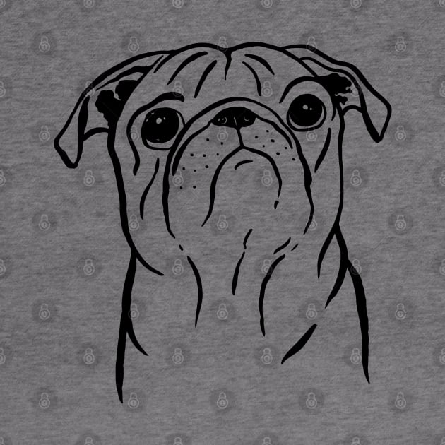 Pug (Beige and Black) by illucalliart